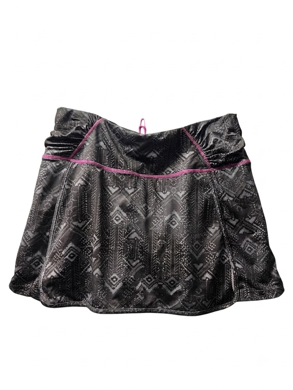 Women’s Athleta Skort Gray and Black with Pink (Size: Large)